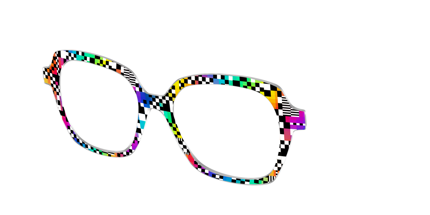 The Prismatic Check - Angle Top Image - Pair Eyewear