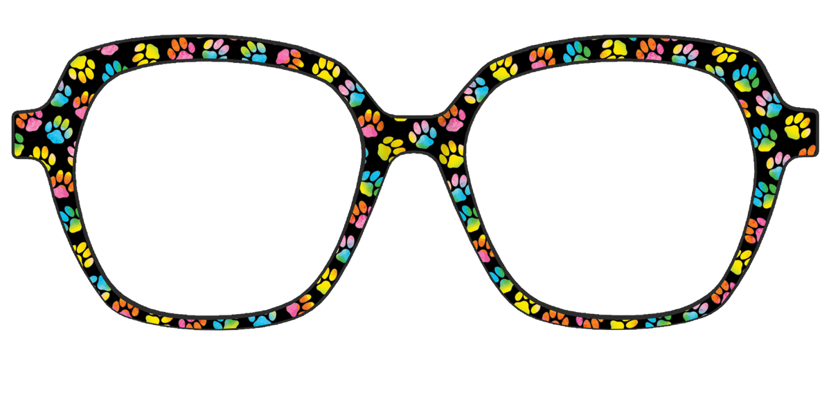 The Rainbow Paw Print - Front Top Image - Pair Eyewear