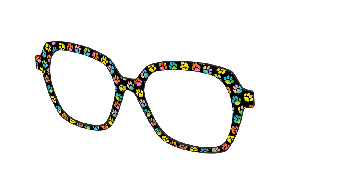 The Rainbow Paw Print - Angle Top Image - Pair Eyewear