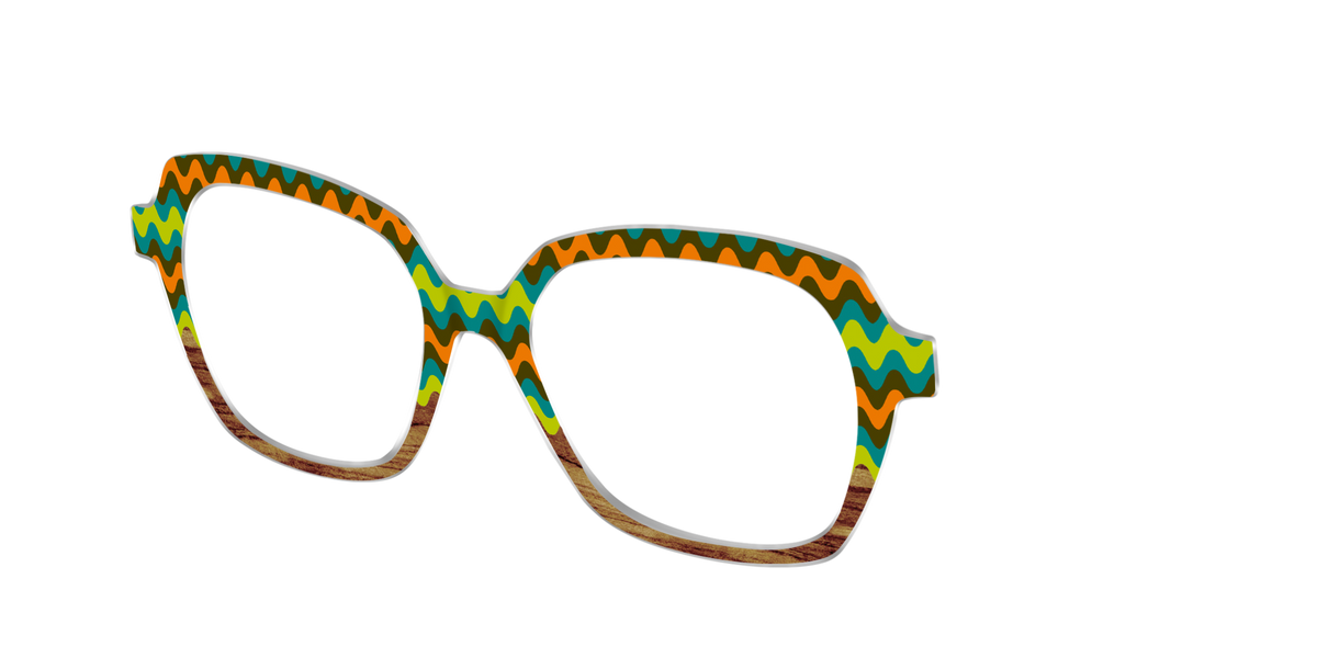 The Woodgrain Waves - Angle Top Image - Pair Eyewear