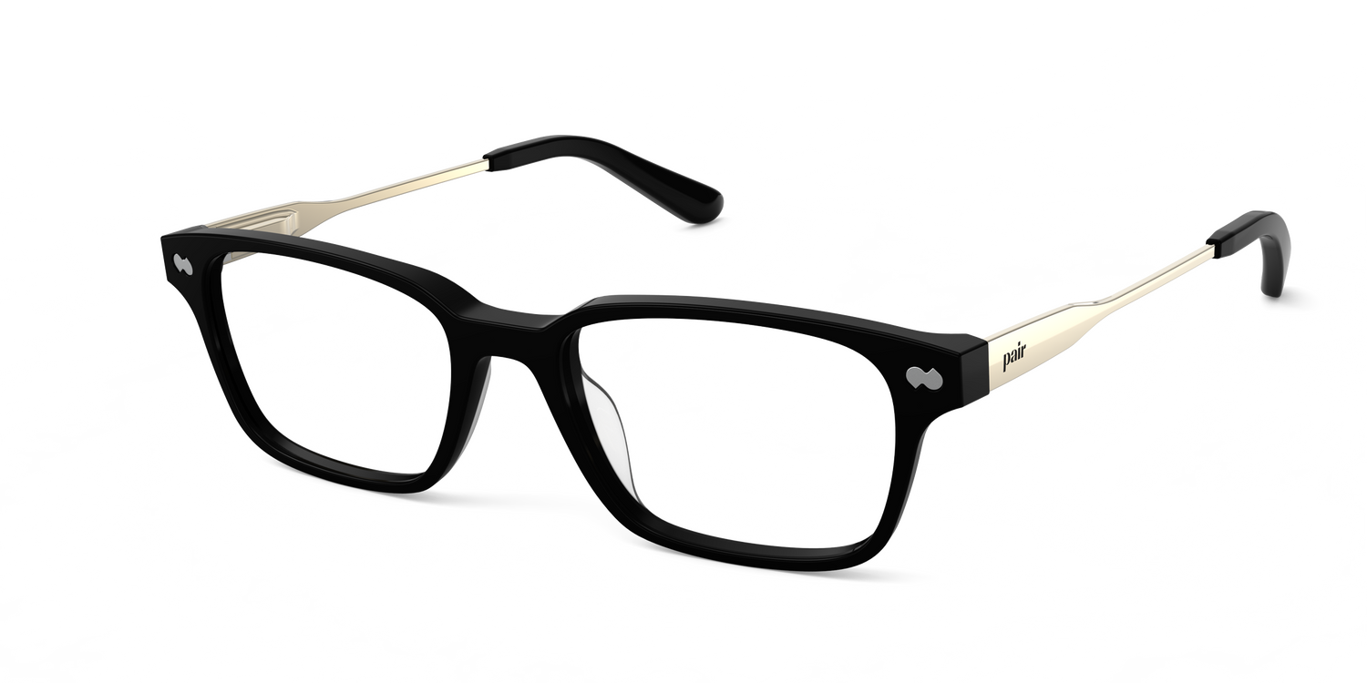 The Finley - Black Acetate Gold Metal - Carousel1 - Pair Eyewear