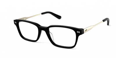 The Finley - Black Acetate Gold Metal - Thumbnail1 - Pair Eyewear