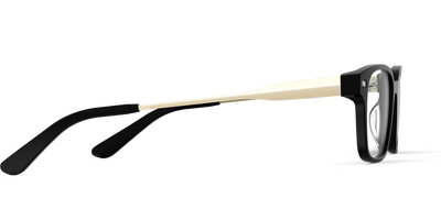 The Finley - Black Acetate Gold Metal - Thumbnail3 - Pair Eyewear