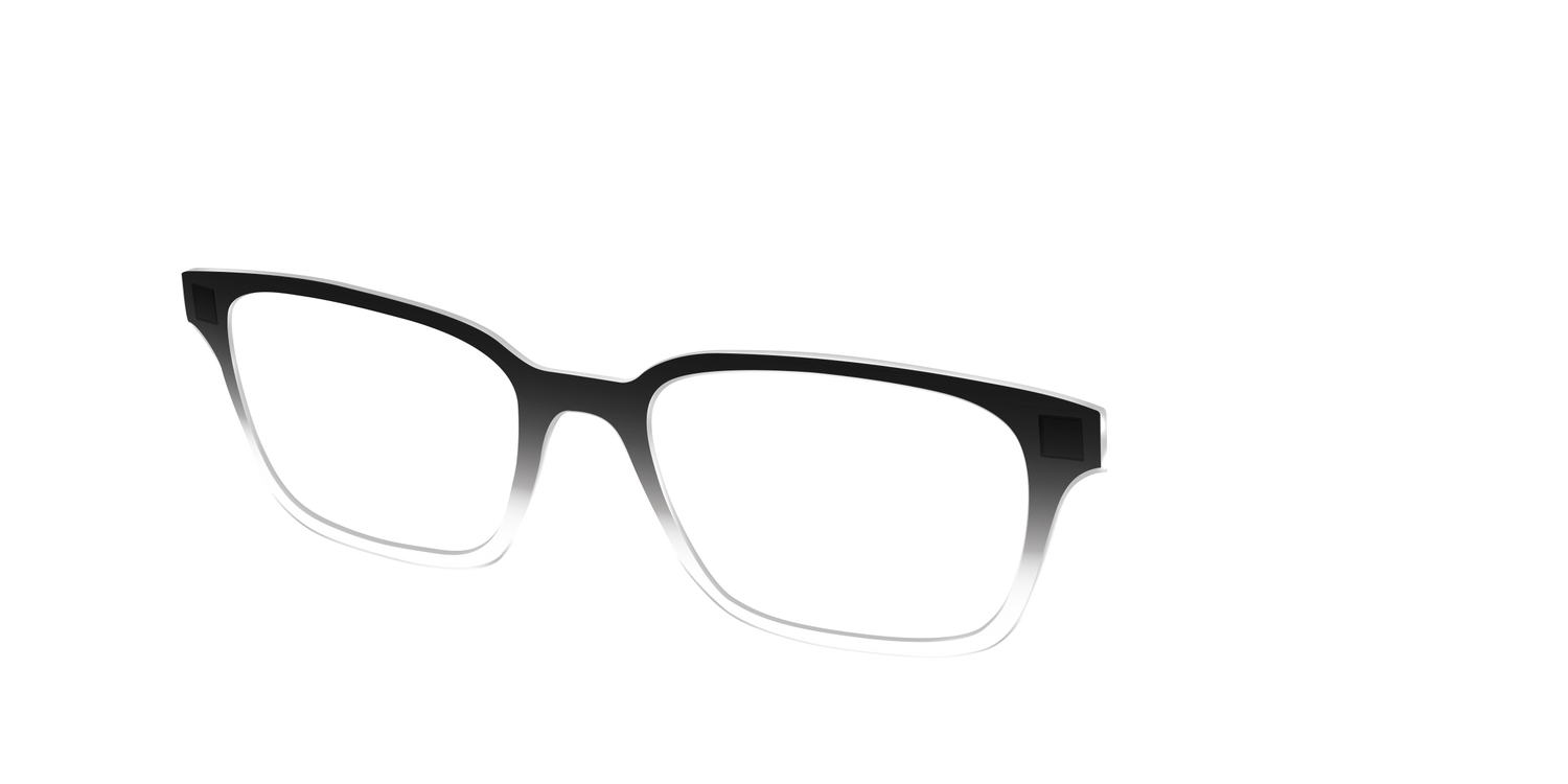 The Black Gradient Crystal - Angle Top Image - Pair Eyewear