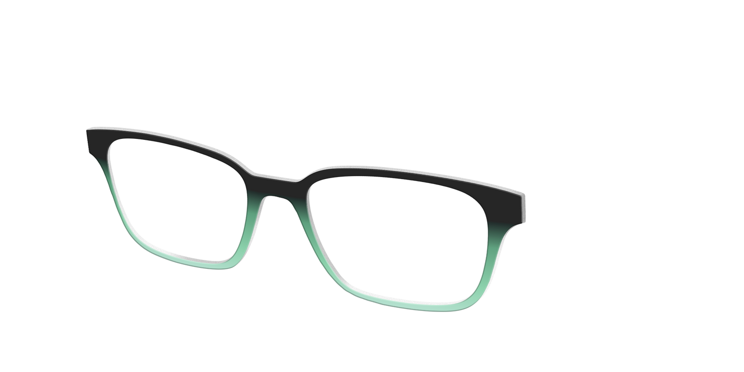 The Black to Spearmint Gradient - Angle Top Image - Pair Eyewear