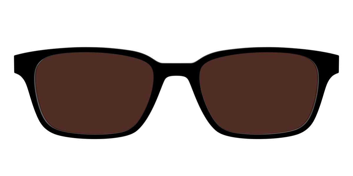 The Black with Brown Golf lens - Front Top Image - Pair Eyewear