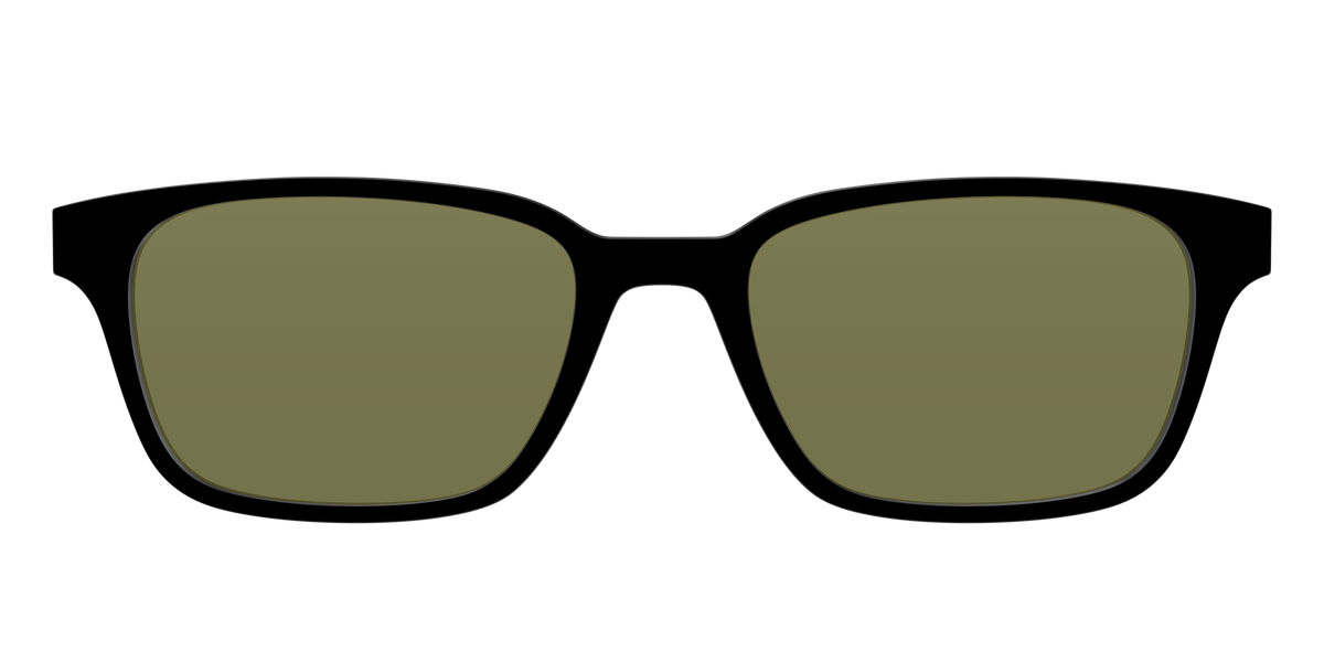 The Black with Green Racquet Sport lens - Front Top Image - Pair Eyewear