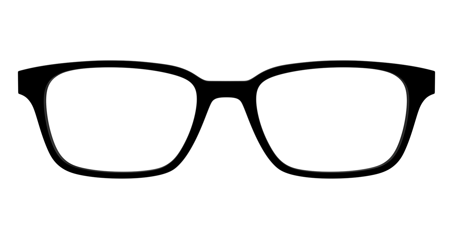 The Black - Front Top Image - Pair Eyewear