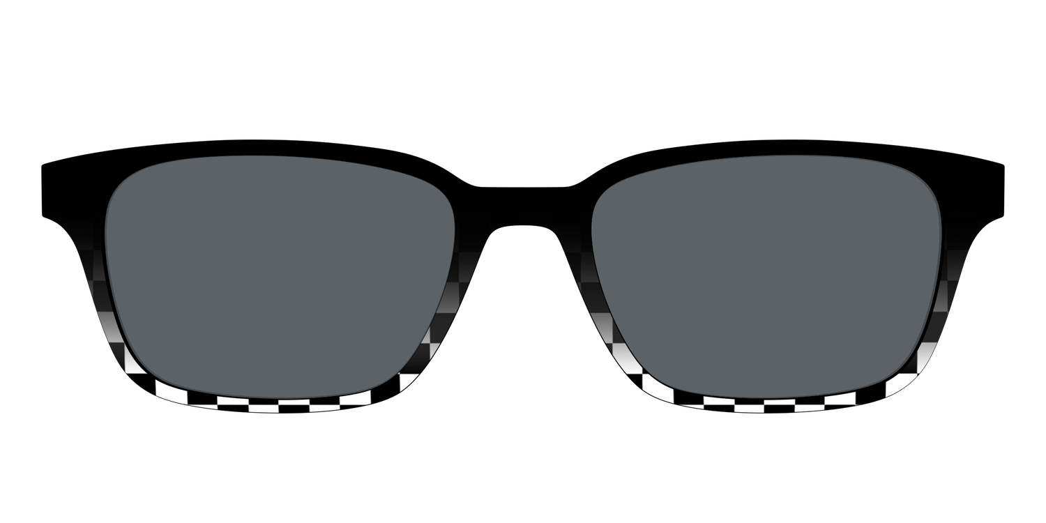 The Polarized Checkerboard Fade Sun Top - Front Top Image - Pair Eyewear