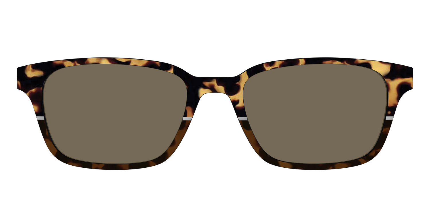 The Polarized Chic Tortoise Split Sun Top - Front Top Image - Pair Eyewear