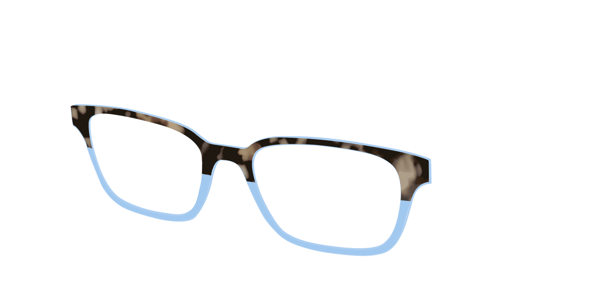 The Denim Tortoise Crystal Split - Angle Top Image - Pair Eyewear