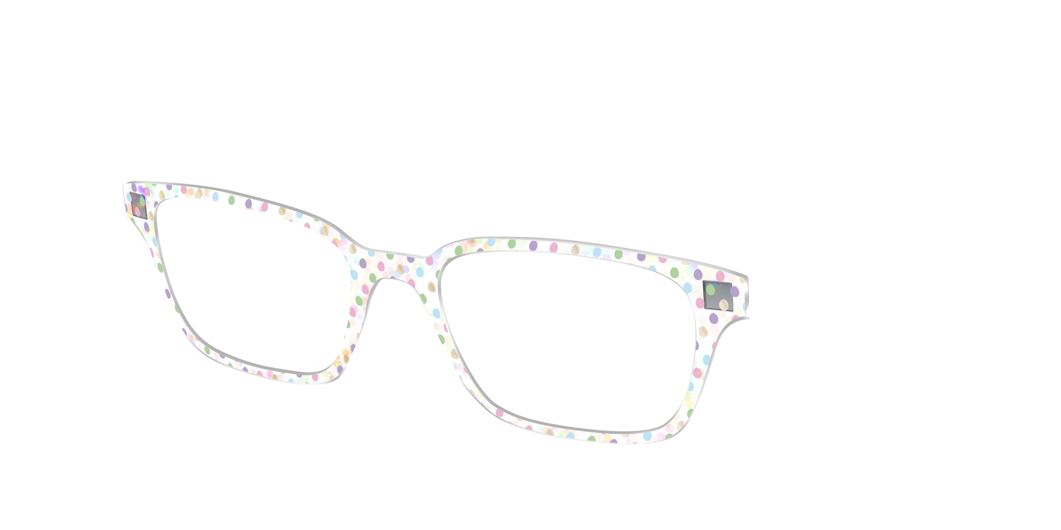 The Egg Polka Dot with Gold Foil Crystal - Angle Top Image - Pair Eyewear