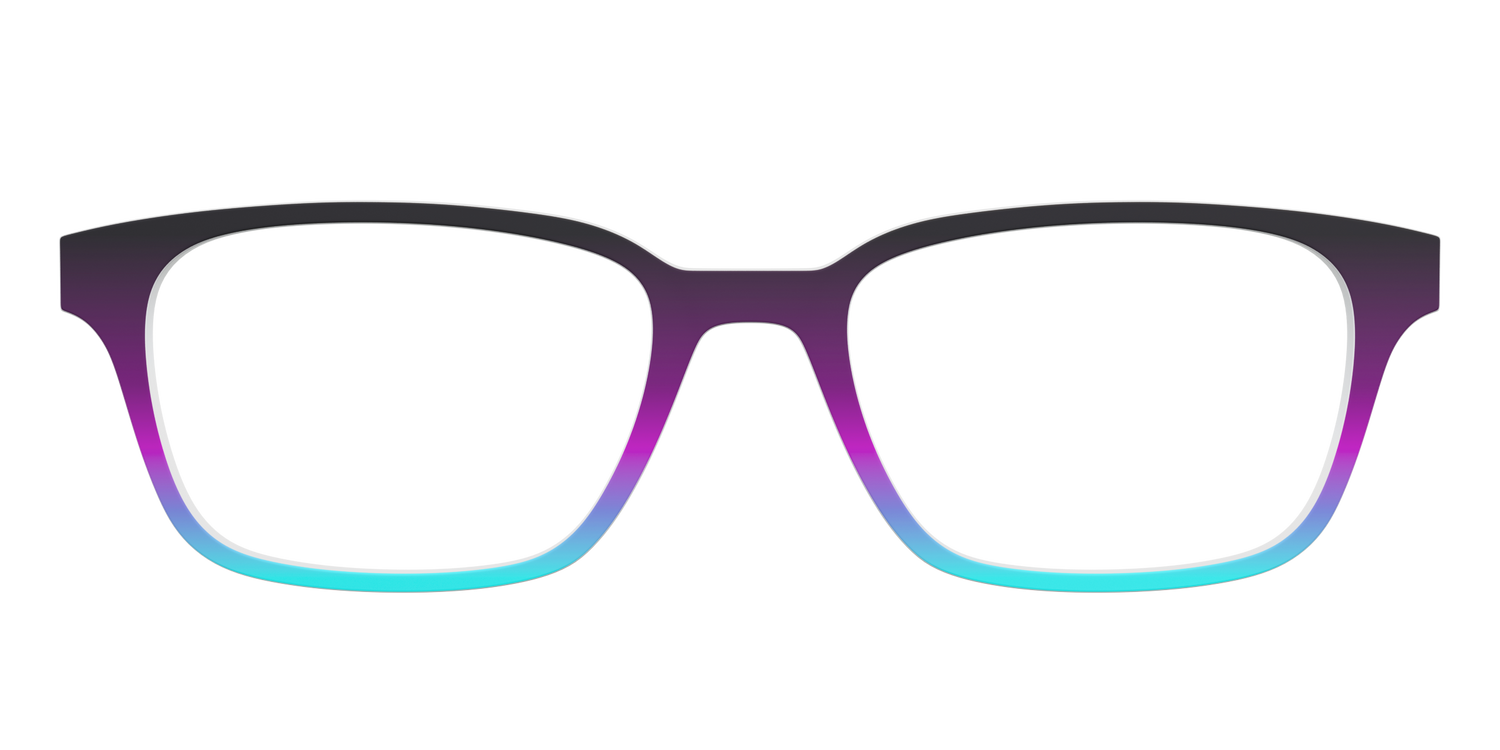 The Licorice to Seafoam Gradient - Front Top Image - Pair Eyewear