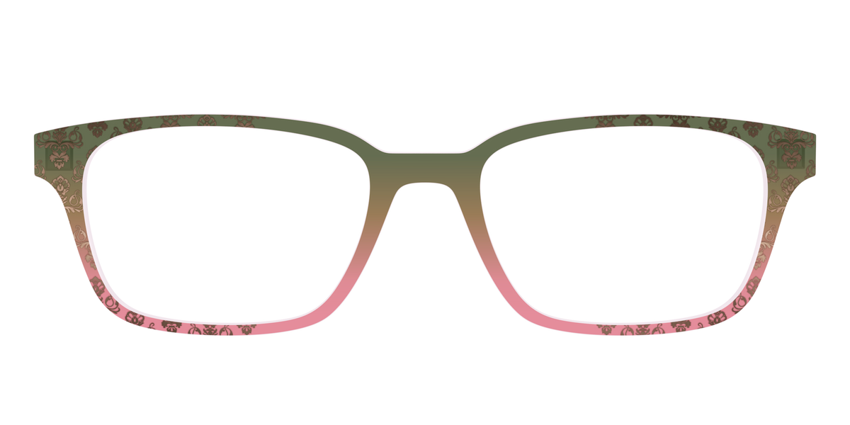 The Olive to Rose Trellis with Champagne Foil - Front Top Image - Pair Eyewear