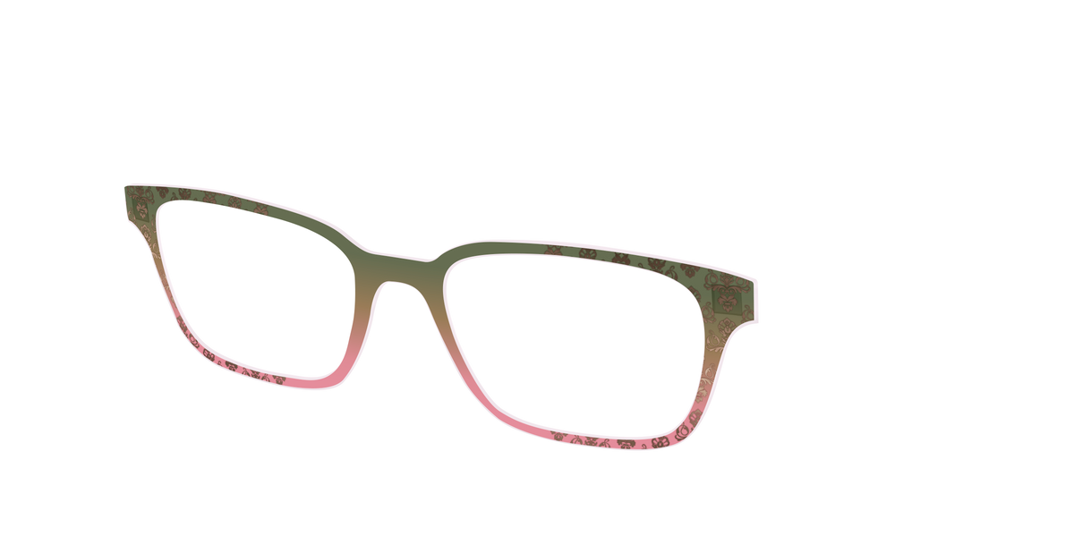 The Olive to Rose Trellis with Champagne Foil - Angle Top Image - Pair Eyewear