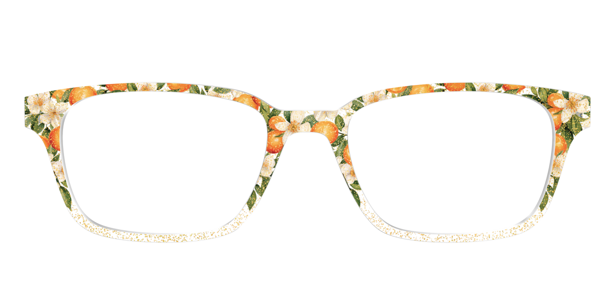 The Orange Blossom Glitter Crystal - Front Top Image - Pair Eyewear