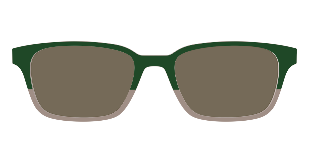 The Polarized Cedar & Sap Crystal Split Sun Top - Front Top Image - Pair Eyewear