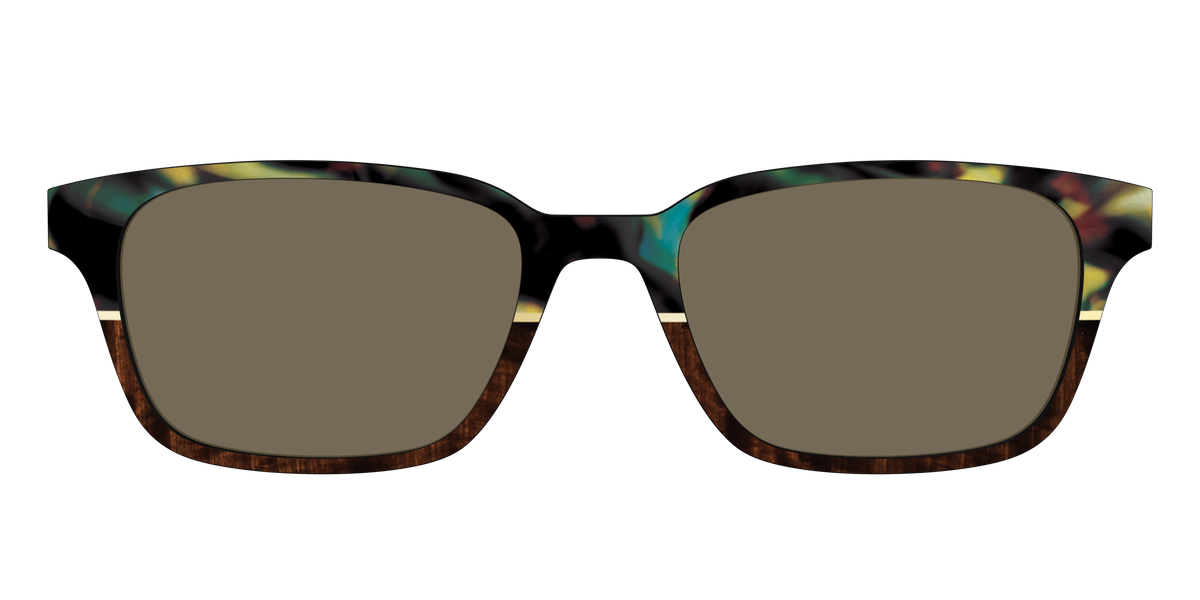 The Polarized Mirage Split with Gold Foil Sun Top - Front Top Image - Pair Eyewear