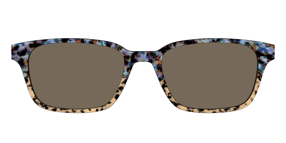The Polarized Oasis Tortoise Split Sun Top - Front Top Image - Pair Eyewear