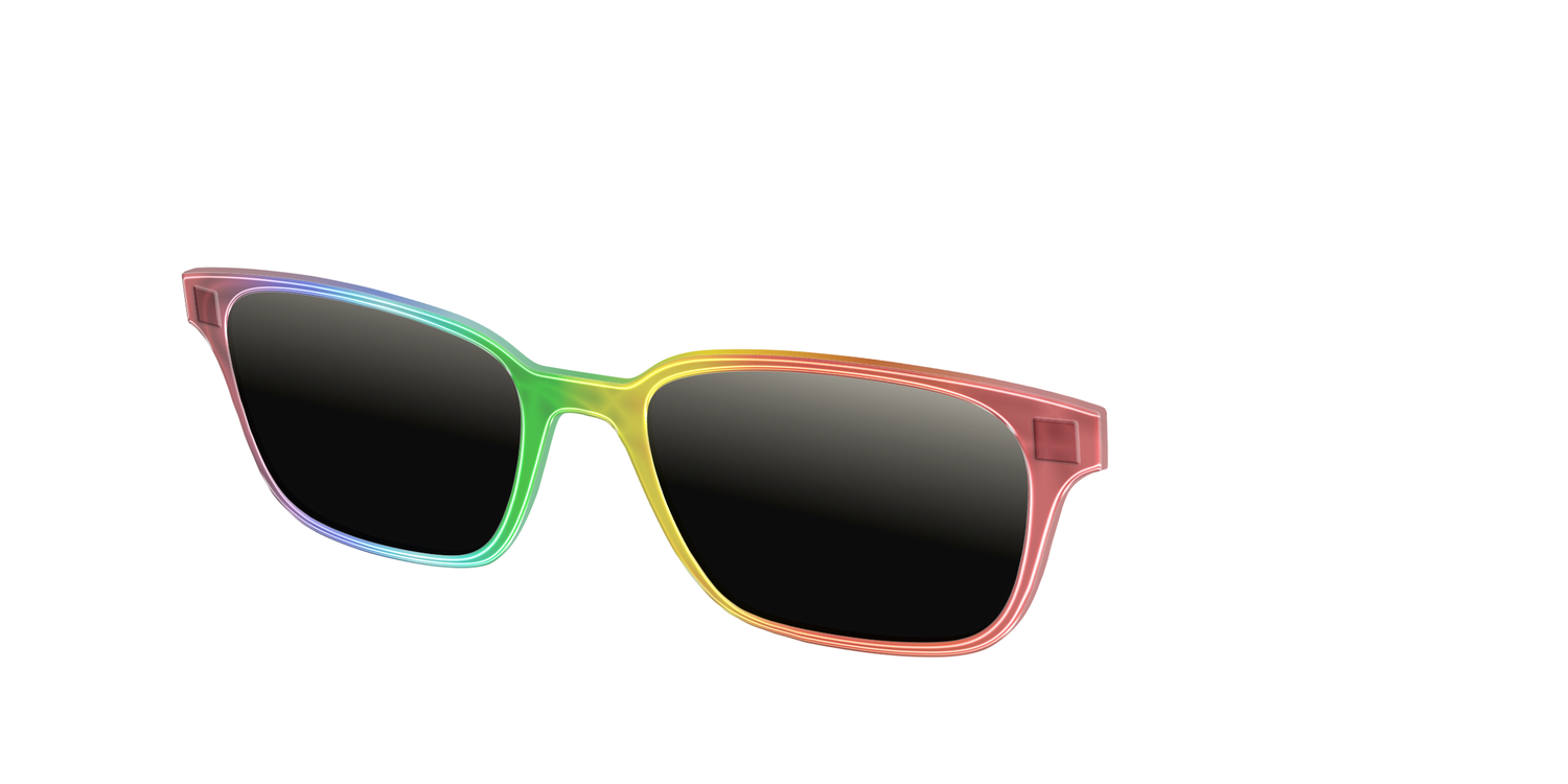 The Polarized Rainbow Gradient Sun Top - Angle Top Image - Pair Eyewear