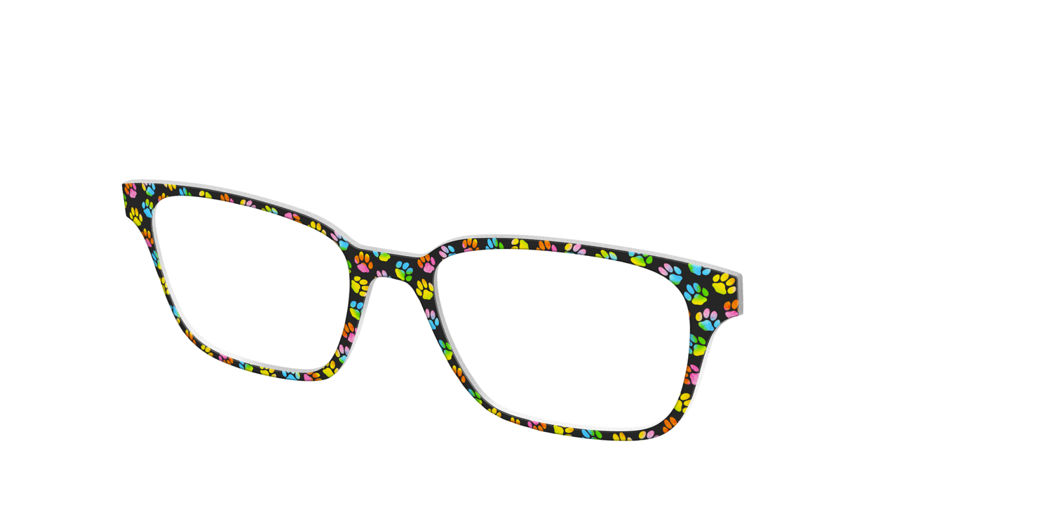 The Rainbow Paw Print - Angle Top Image - Pair Eyewear