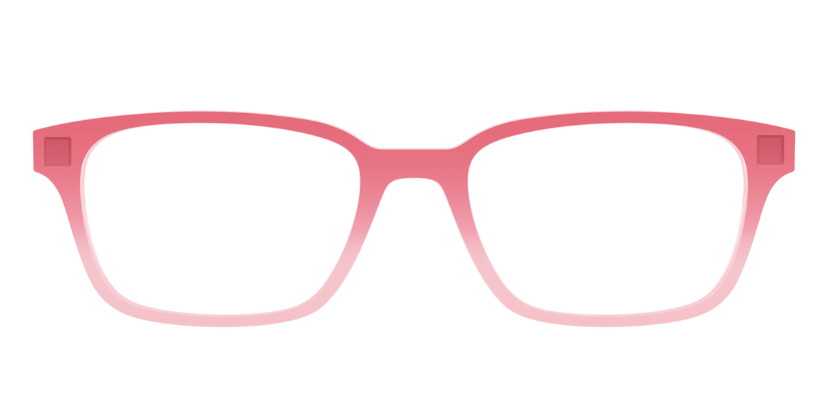 The Red to Coral Gradient Crystal - Front Top Image - Pair Eyewear