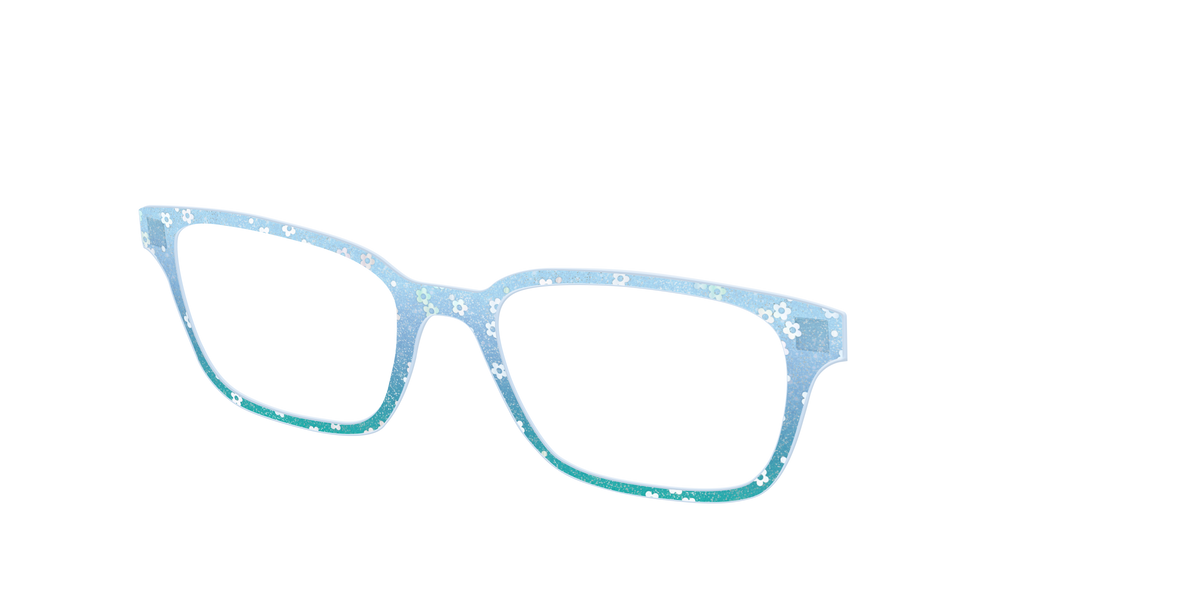 The Sky Blue Crystal with Daisy Glitter - Angle Top Image - Pair Eyewear