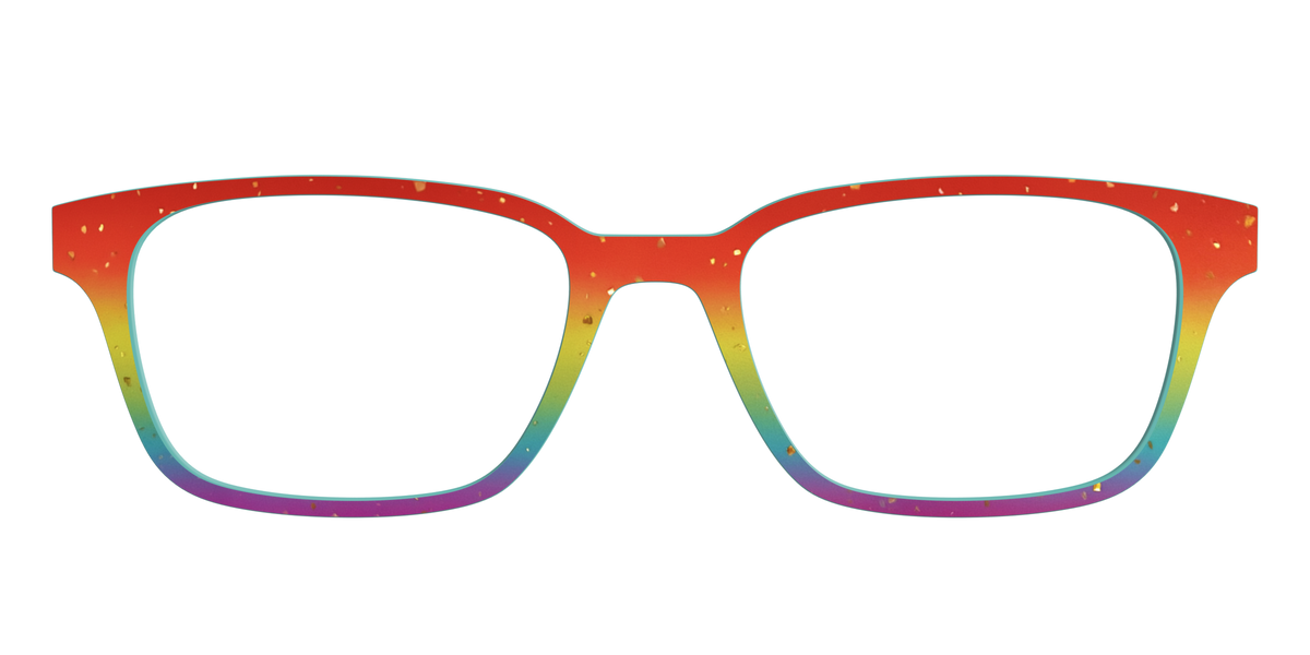 The Spectrum Gradient with Gold Flakes - Front Top Image - Pair Eyewear