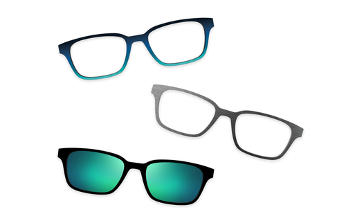 Teal Pearlized Metal - Set - Pair Eyewear