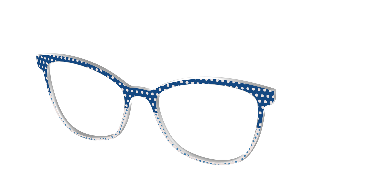 The Aegean Polka Dot Print Mix - Angle Top Image - Pair Eyewear