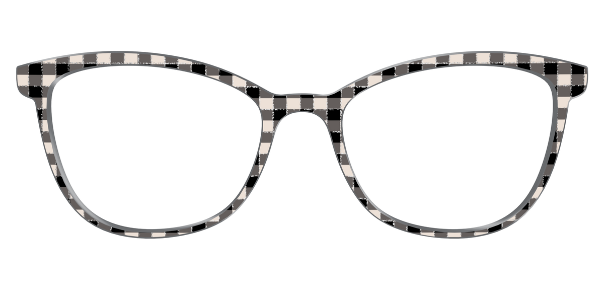 The Black Buffalo Check with Glitter - Front Top Image - Pair Eyewear
