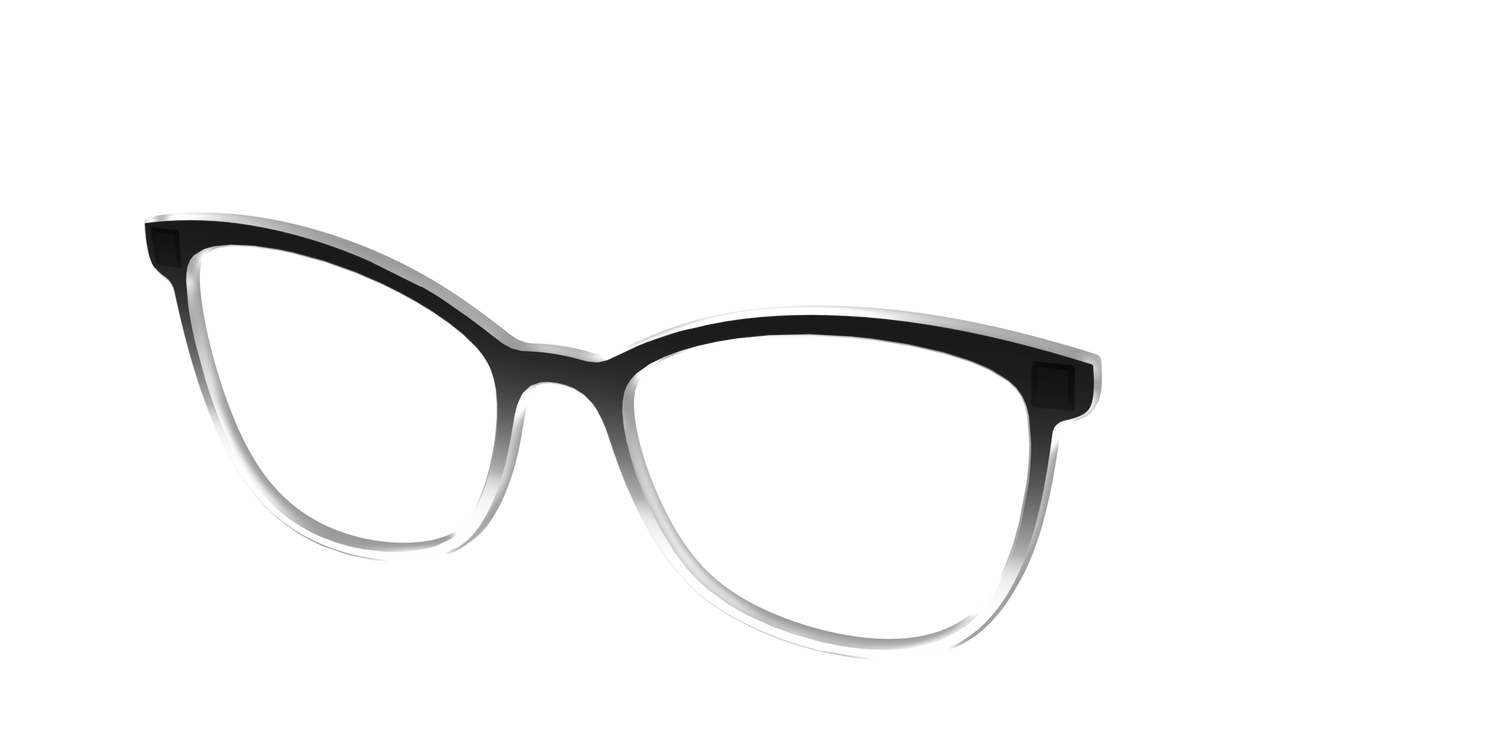 The Black Gradient Crystal - Angle Top Image - Pair Eyewear