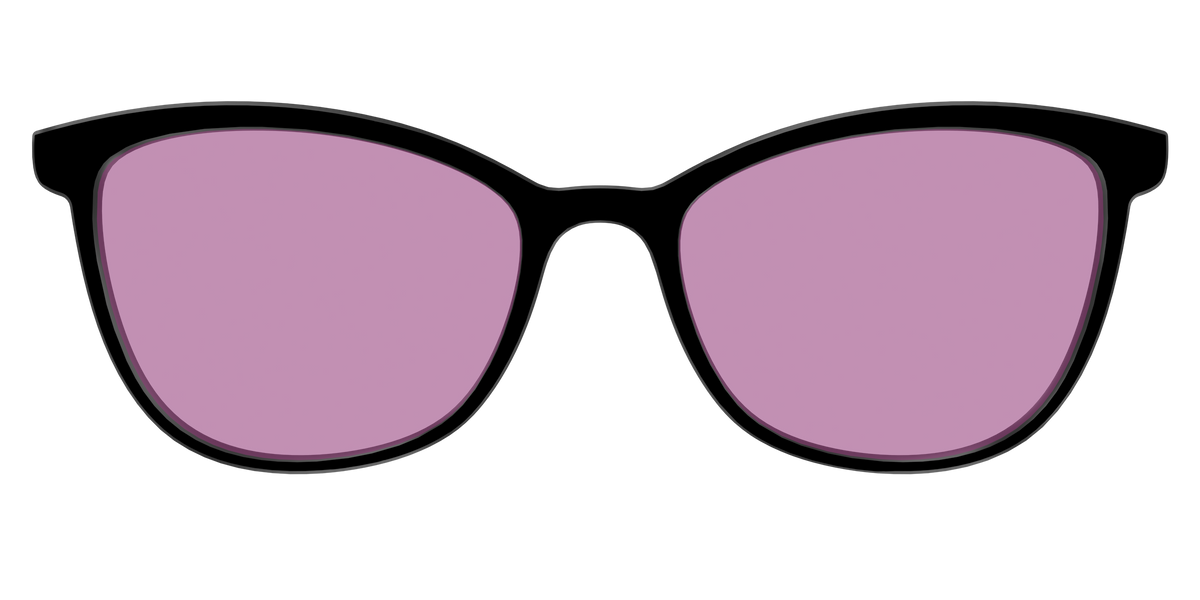 The Black with Pink Racquet Sport lens - Front Top Image - Pair Eyewear
