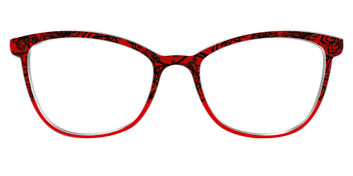 The Blood Red Lace Split - Front Top Image - Pair Eyewear