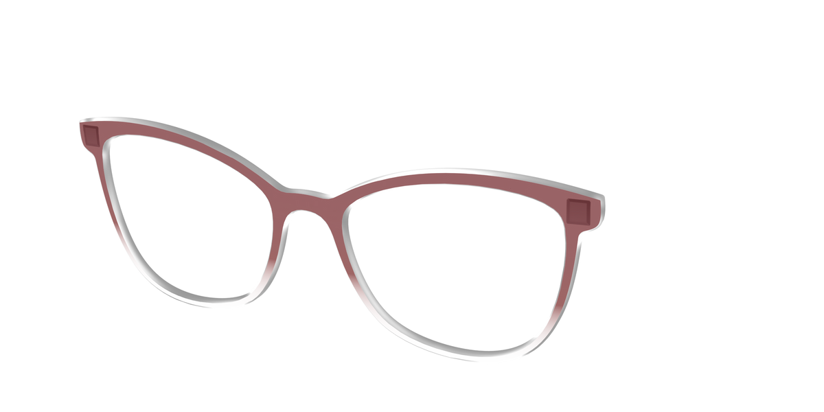 The Burgundy Gradient Crystal - Angle Top Image - Pair Eyewear