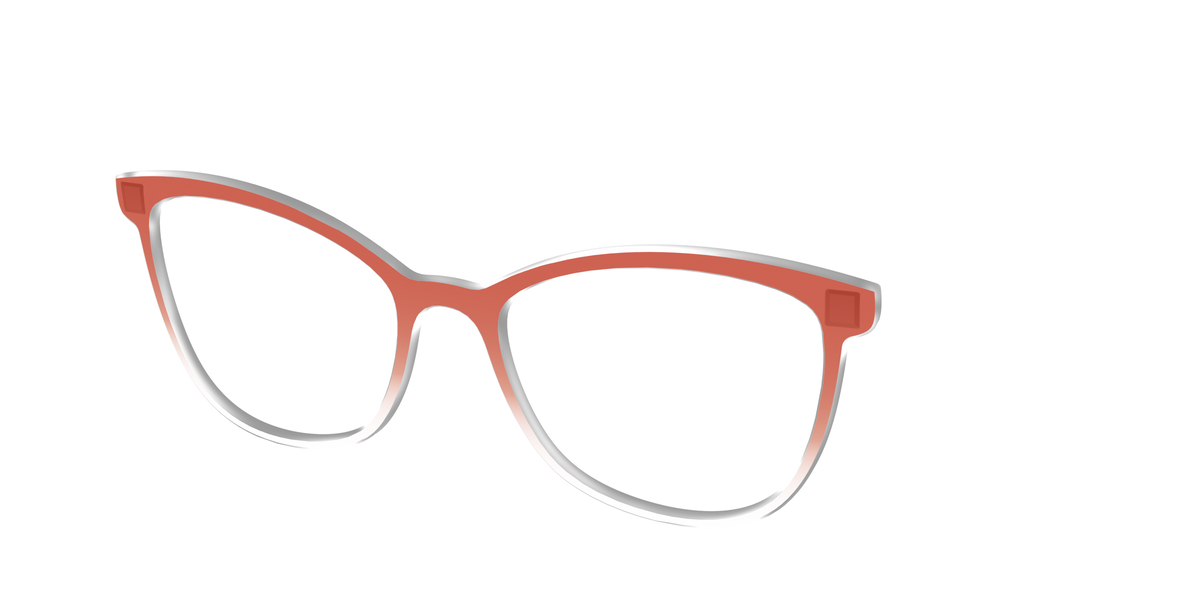The Burnt Orange Gradient Crystal - Angle Top Image - Pair Eyewear
