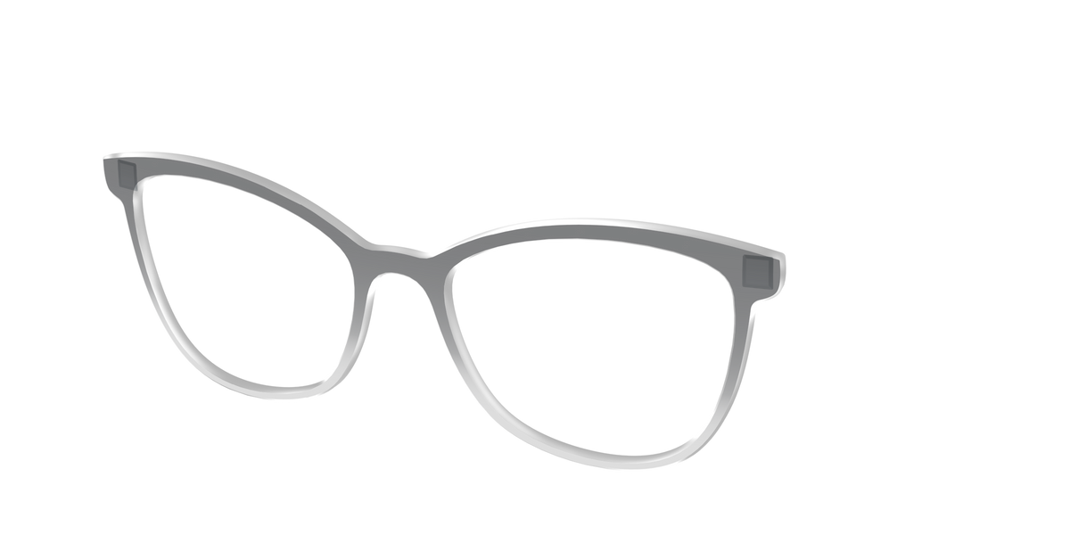 The Charcoal to Light Gray Gradient Crystal - Angle Top Image - Pair Eyewear