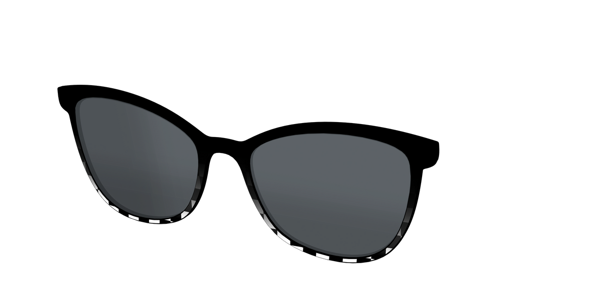 The Polarized Checkerboard Fade Sun Top - Angle Top Image - Pair Eyewear