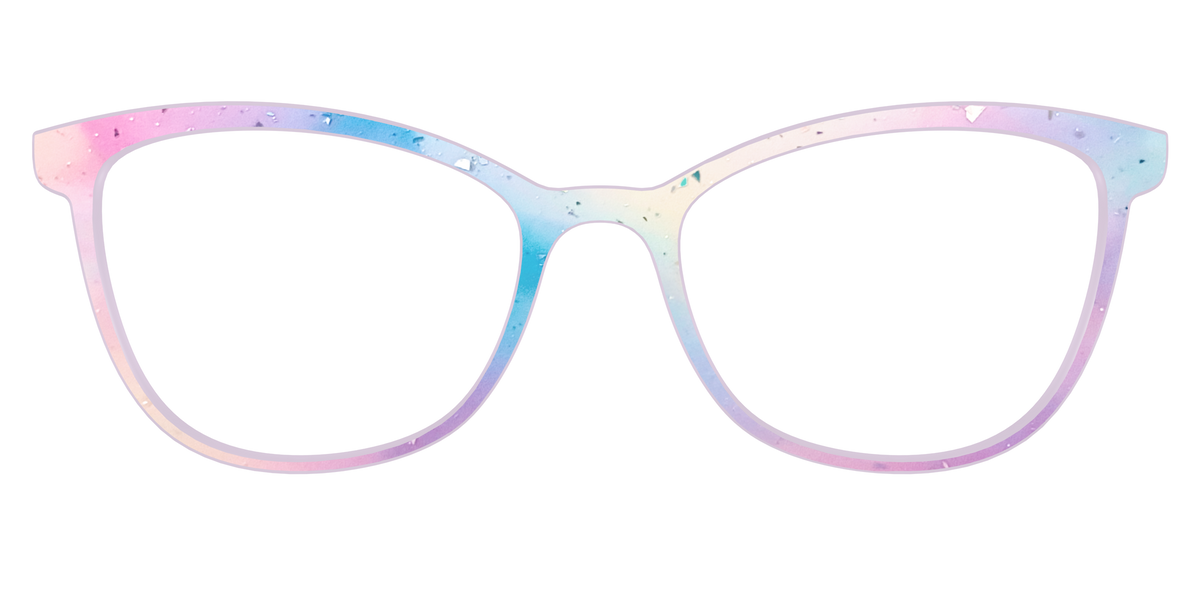 The Dreamy Pastel with Holographic Glitter - Front Top Image - Pair Eyewear