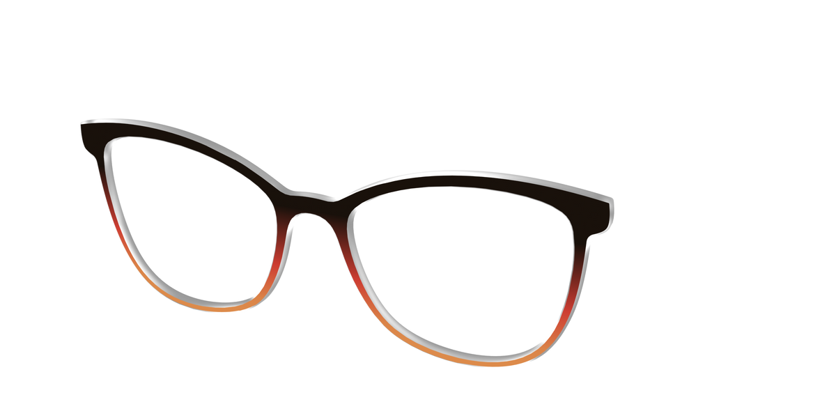 The Espresso to Pumpkin Gradient - Angle Top Image - Pair Eyewear