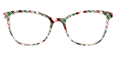 The Evergreen Plaid with Foil Crystal - Front Top Thumbnail - Pair Eyewear