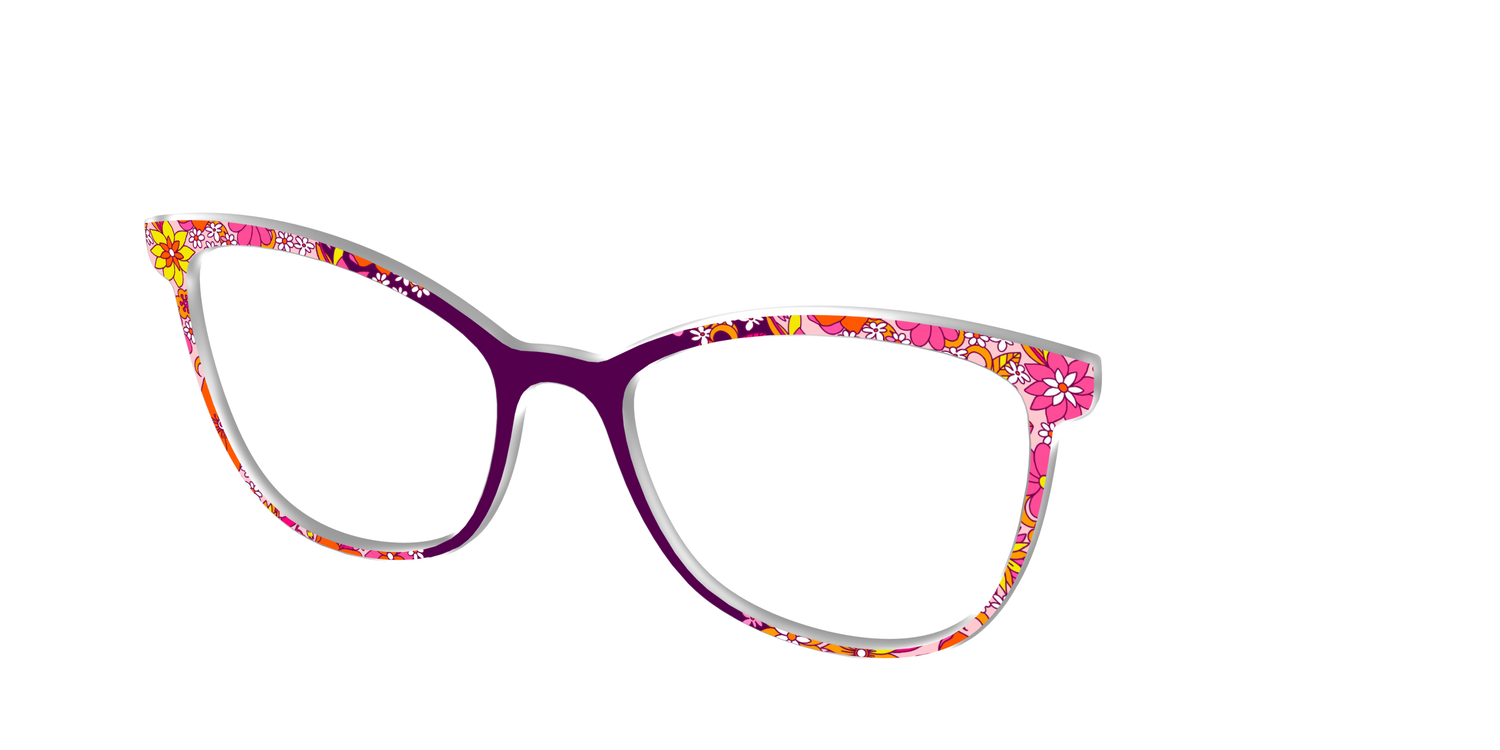 The Far Out Floral - Angle Top Image - Pair Eyewear