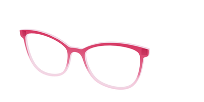 The Flamingo to Blush Gradient Crystal - Angle Top Thumbnail - Pair Eyewear