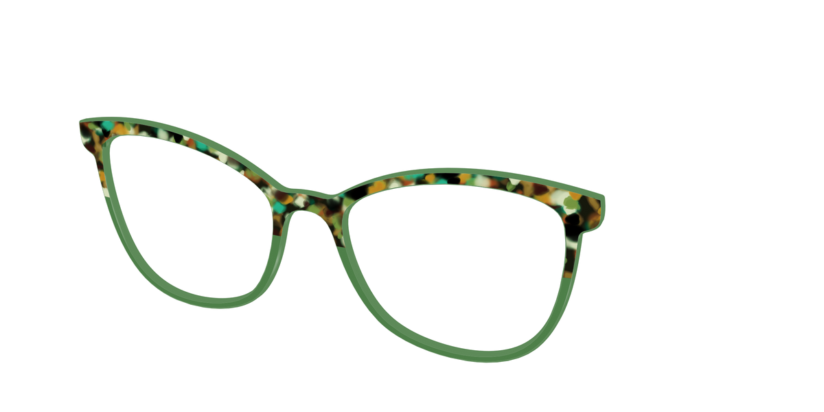 The Forest Tortoise Crystal Split - Angle Top Image - Pair Eyewear