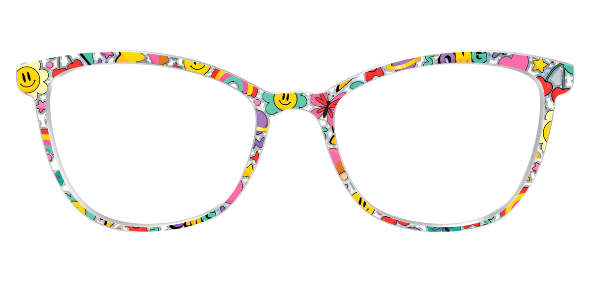 The Funky Foil Stickers - Front Top Image - Pair Eyewear