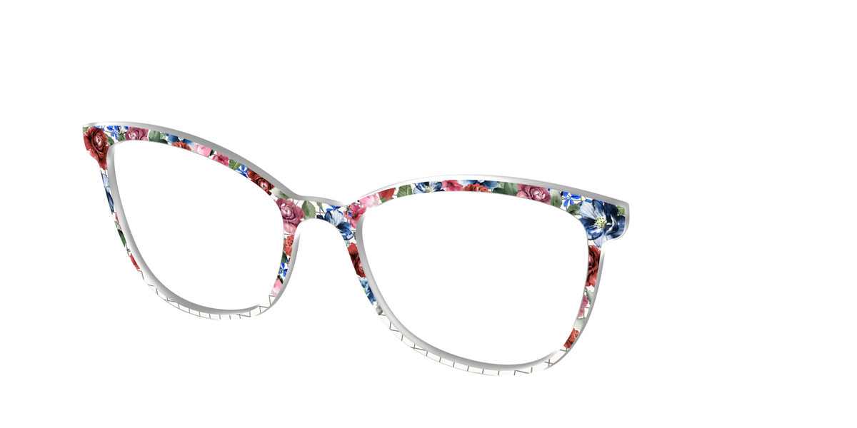 The Graph Paper Floral - Angle Top Image - Pair Eyewear