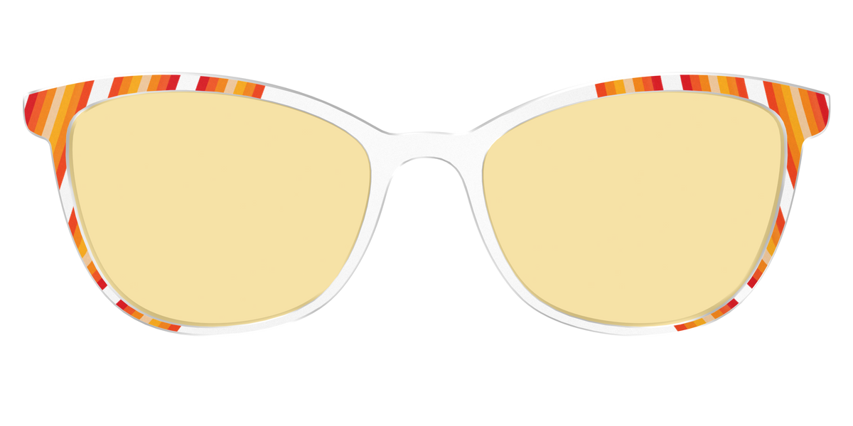 The Groovy Stripes with Citrine Yellow Lens - Front Top Image - Pair Eyewear