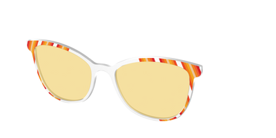 The Groovy Stripes with Citrine Yellow Lens - Angle Top Thumbnail - Pair Eyewear