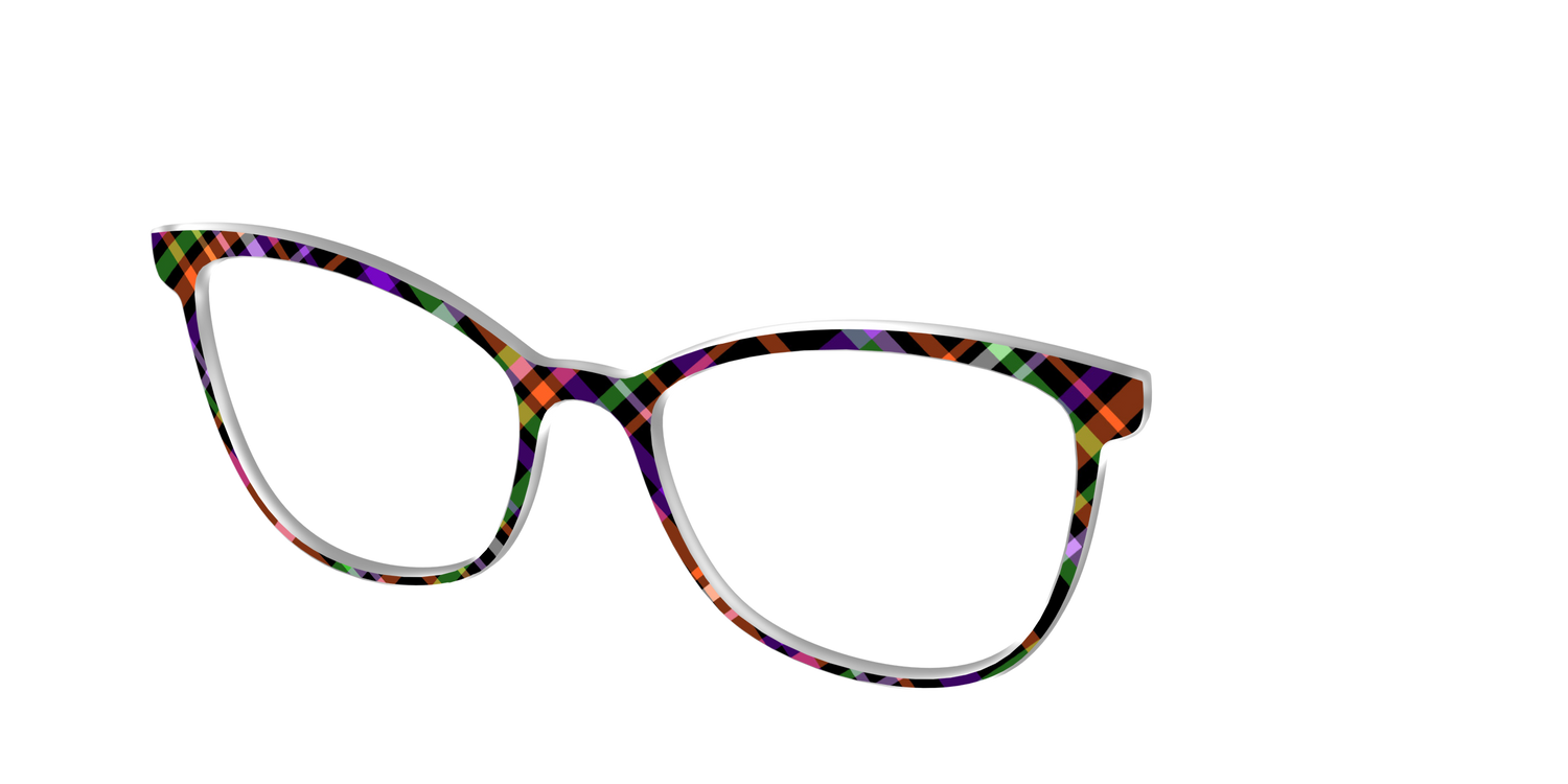 The Hexed Plaid - Angle Top Image - Pair Eyewear