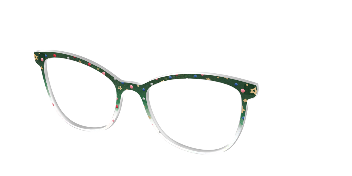 The Holiday Bauble with Foil Crystal - Angle Top Image - Pair Eyewear